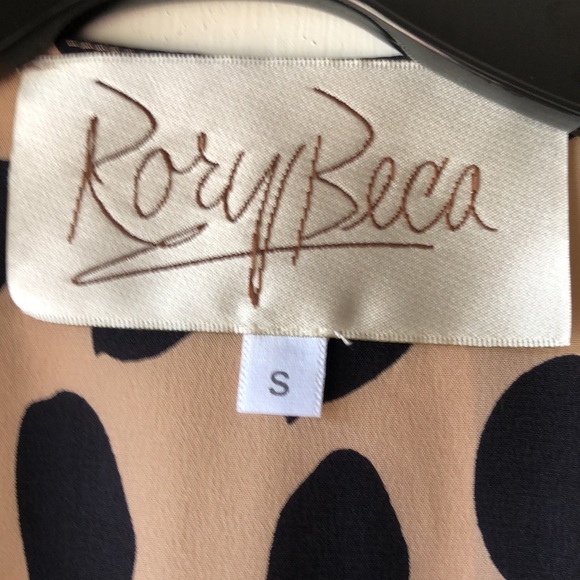 Rory Beca Silk Leopard Front Zipper Ruffled Mini Dress Size S - Picture 3 of 4